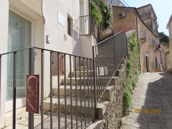 Stairway to Hotel Sabbinirica, Ragusa Sicily